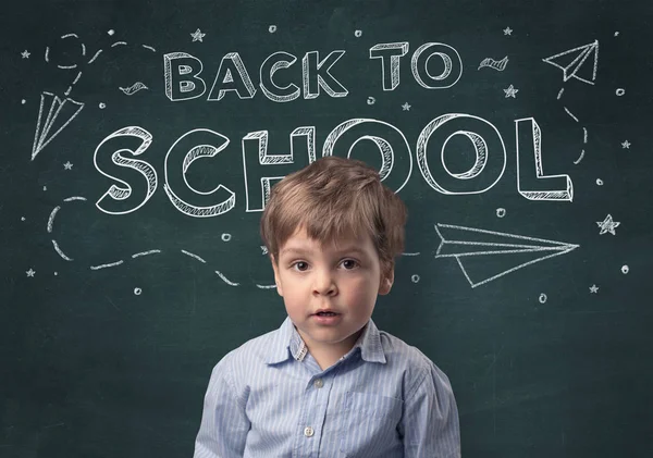 Cute boy with back to school concept — Stock Photo, Image