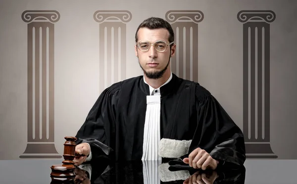 Young judge making decision — Stock Photo, Image