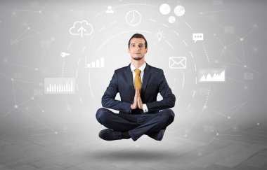 Veri dolaşımı kavramı ile işadamı havalanır