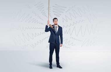 Umutsuz işadamı intihar etmek için çalışıyor
