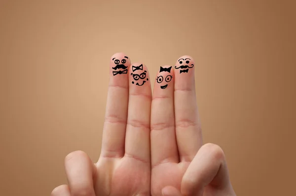 Elegantes dedos sonriendo juntos —  Fotos de Stock