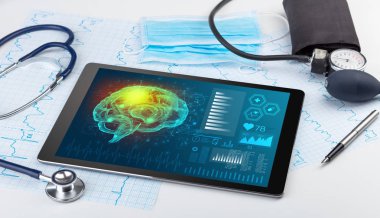 Tablet beyin işlevselliği konsepti ile tanılama
