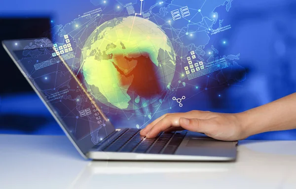 El dizüstü dünya çapında raporları bağlantılar ve istatistik kavramı ile kullanma