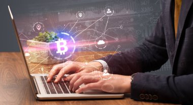 Küresel bitcoin Döviz Kuru kavram kontrol el