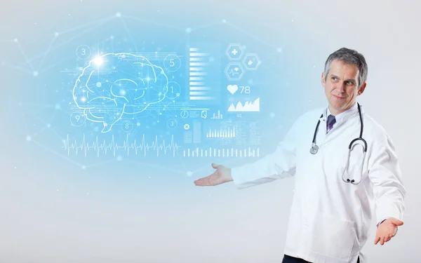 Neurologist showing the test result — Stock Photo, Image