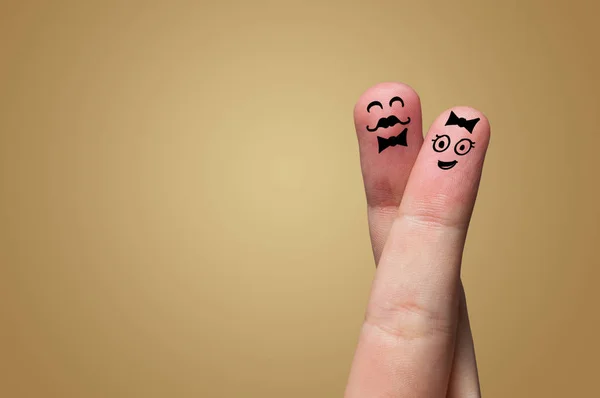 Eleganti dita sorridenti insieme — Foto Stock