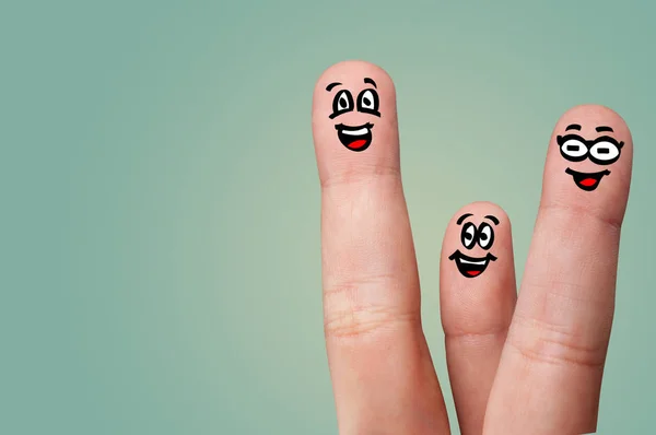 Slimme uitziende vingers glimlachen — Stockfoto