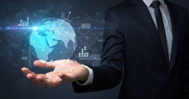 Küresel Internet kavramı işadamı ile kullanma