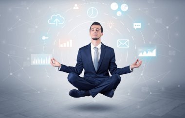 Veri dolaşımı kavramı ile işadamı havalanır