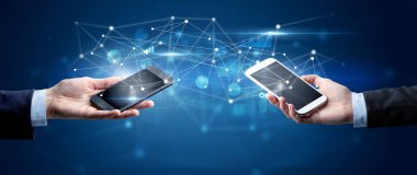 Akıllı telefonlar paylaşım iş verileri