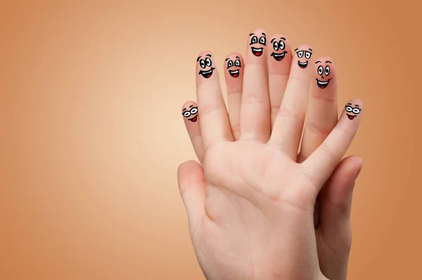 Chytré vypadající prsty s úsměvem — Stock fotografie