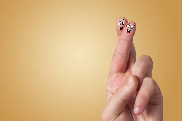 Smiling fingers together — Stock Photo, Image