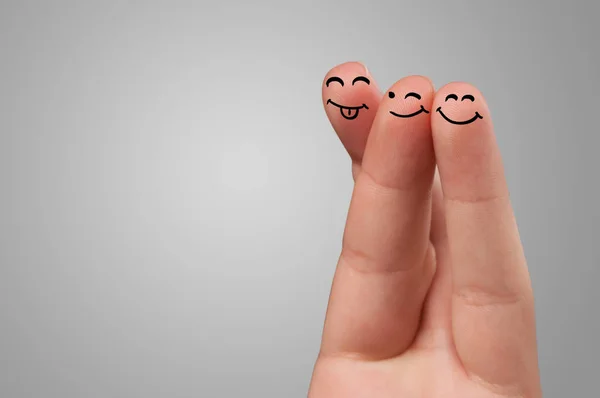 Glimlach vingers samen — Stockfoto