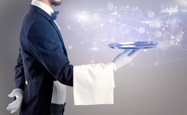 Mali kavramı tepsiye garson tarafından yaptı