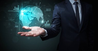 Küresel Internet kavramı işadamı ile kullanma