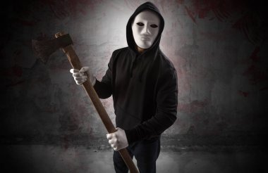 Bir boş kanlı Oda kavramı silahlı katil