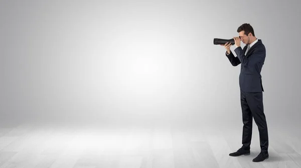 Man looking forward in an empty space concept — Stock Photo, Image