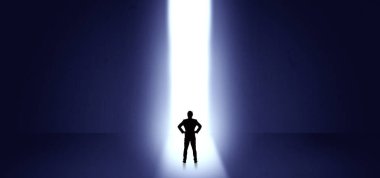 Bir şey sonunda ışık görmek işadamı