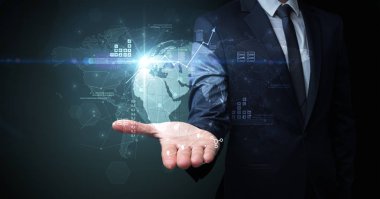 Küresel Internet kavramı işadamı ile kullanma
