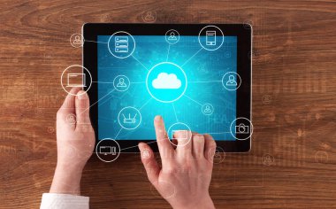 El tablet sistemi kavramı Merkezi bulut ile kullanma