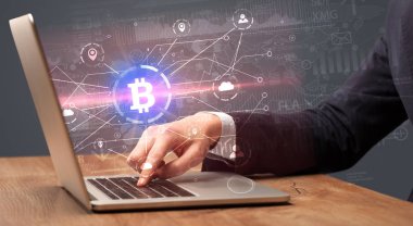 Küresel bitcoin Döviz Kuru kavram kontrol el