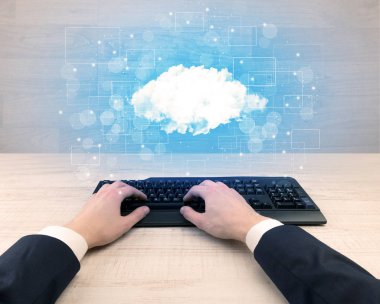 Zarif işadamı el ile bağlı yazarak kavramı postaları 