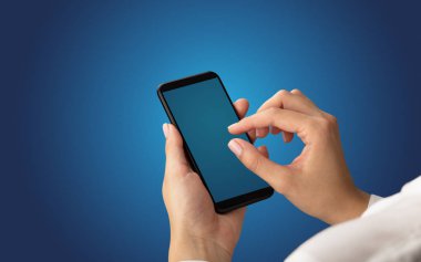 Mockup smartphone kullanarak el için