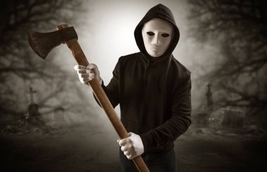 Terk edilmiş mezarlık kavram agresif avcı