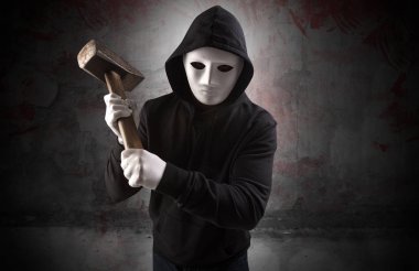 Bir boş kanlı Oda kavramı silahlı katil