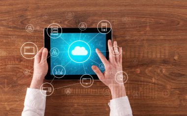 El tablet sistemi kavramı Merkezi bulut ile kullanma