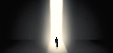 Bir şey sonunda ışık görmek işadamı