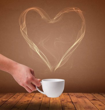 Sıcak sıcak bir içecek.