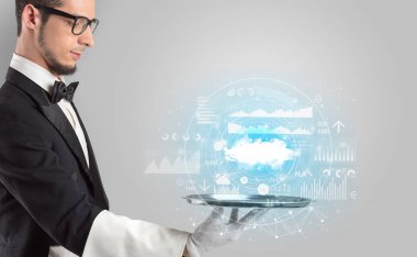 Garson servis bulut teknoloji kavramı