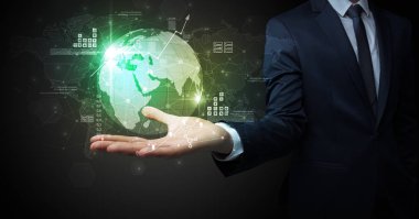 Küresel Internet kavramı işadamı ile kullanma