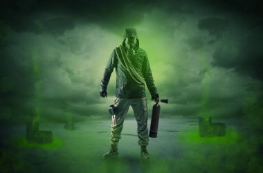 Patlamadan sonra terk edilmiş bir alanda korumak