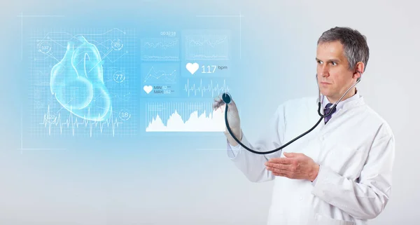 Cardiologist presenting the research results — Stock Photo, Image