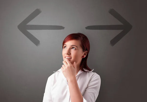 Business person choosing direction — Stock Photo, Image