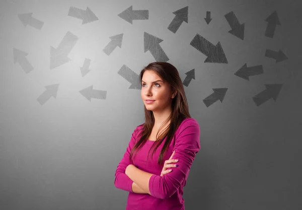 Business person choosing direction — Stock Photo, Image