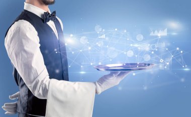 Mali kavramı tepsiye garson tarafından yaptı