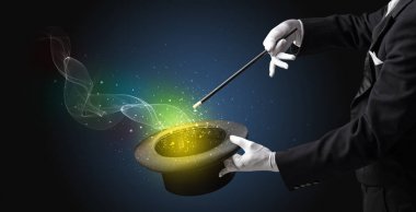 İllüzyonist el hüner değnek ile yapma