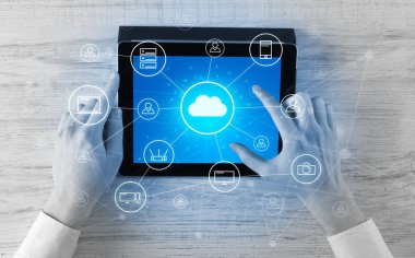 El tablet sistemi kavramı Merkezi bulut ile kullanma