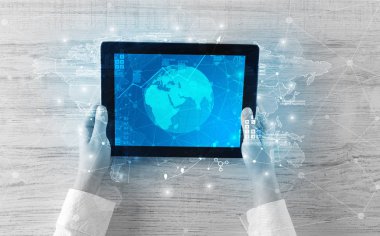 El tutma tablet küresel raporları ve borsa değişim kavramı ile