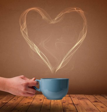 Sıcak sıcak bir içecek.