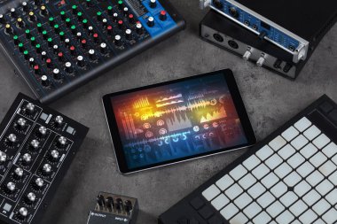 Elektronik müzik aletleri ve tablet raporları kavramı ile