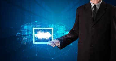 El tutma tablet bulut teknoloji kavramı ile