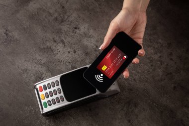 Mobil kredi kartı ile tamamlanmış işlem