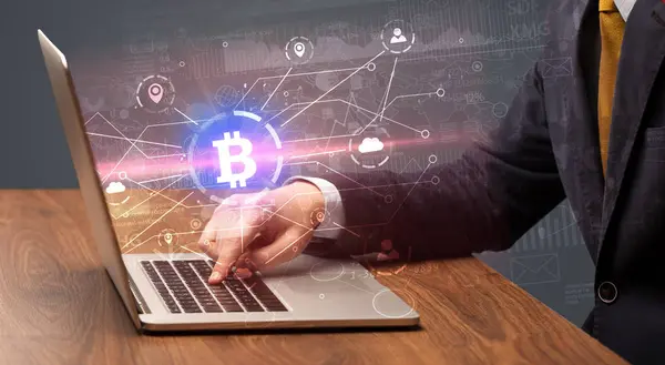 Küresel bitcoin Döviz Kuru kavram kontrol el