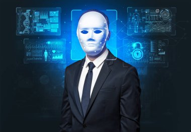 Genç adam yüz tanıma