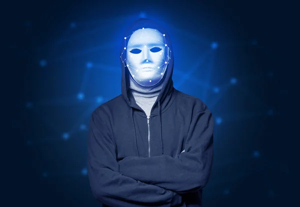 Ansigtsgenkendelse med maske - Stock-foto