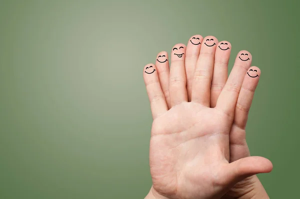 Sorria os dedos juntos — Fotografia de Stock